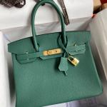 Hermes Birkin Togo Leather Bag Green