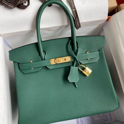 Hermes Birkin Togo Leather Bag Green