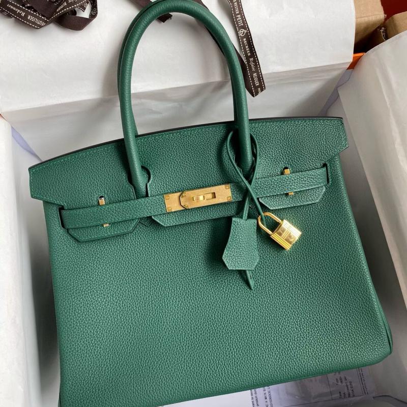 Hermes Birkin Togo Leather Bag Green