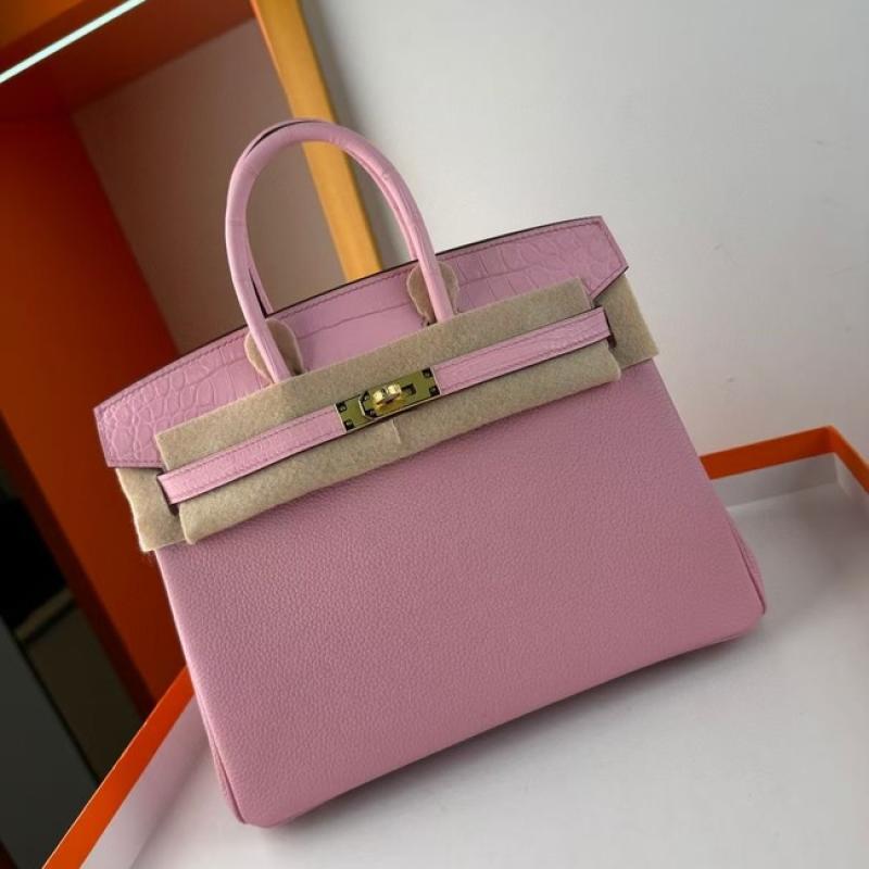 Hermes Birkin Bag togo Leather Nile Crocodile Pink