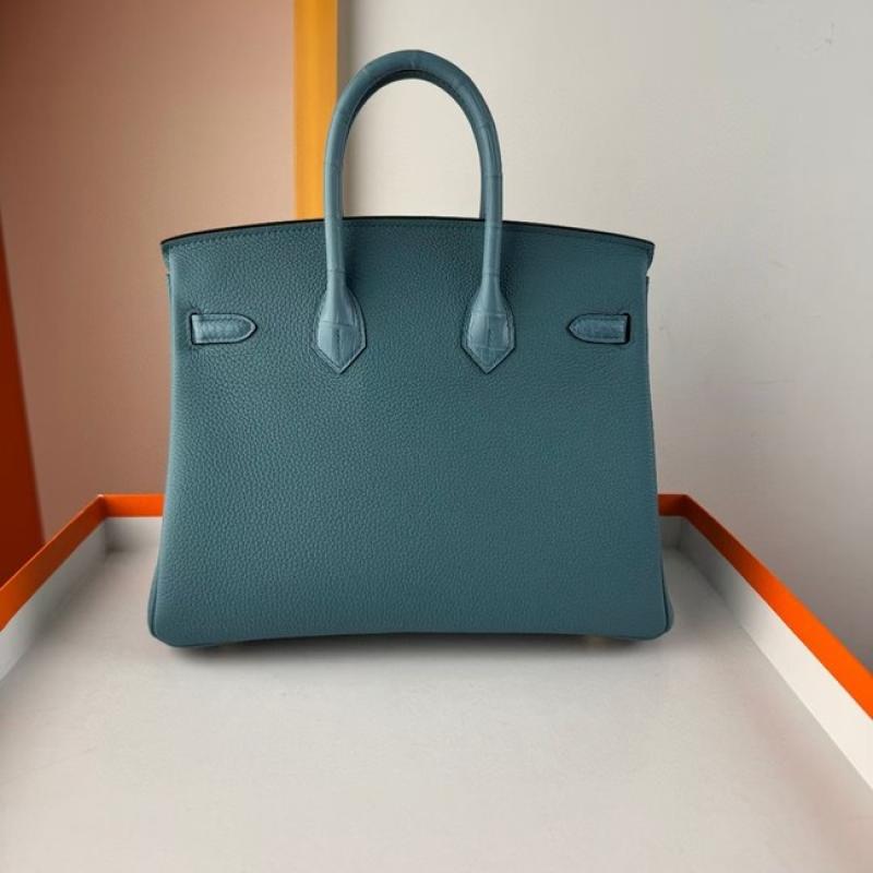 Hermes Birkin Bag togo Leather Nile Crocodile Emerald Green