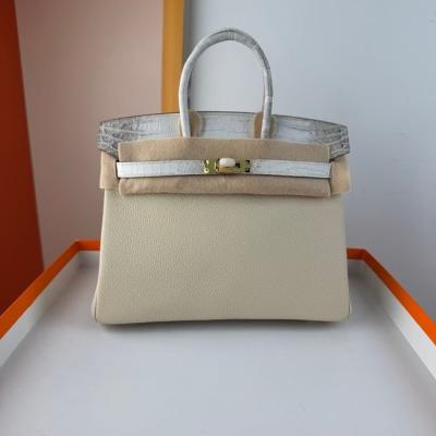 Hermes Birkin Bag togo Leather Nile Crocodile Cream