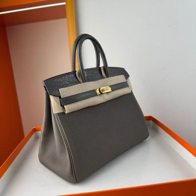 Hermes Birkin Bag togo Leather Nile Crocodile Slate Grey
