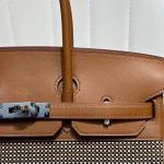 Hermes Birkin Bag togo Leather & Canvas Brown