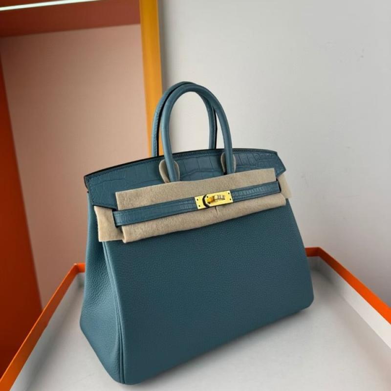Hermes Birkin Bag togo Leather Nile Crocodile Emerald Green