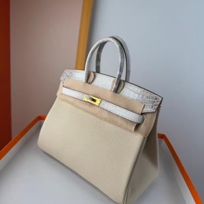 Hermes Birkin Bag togo Leather Nile Crocodile Cream