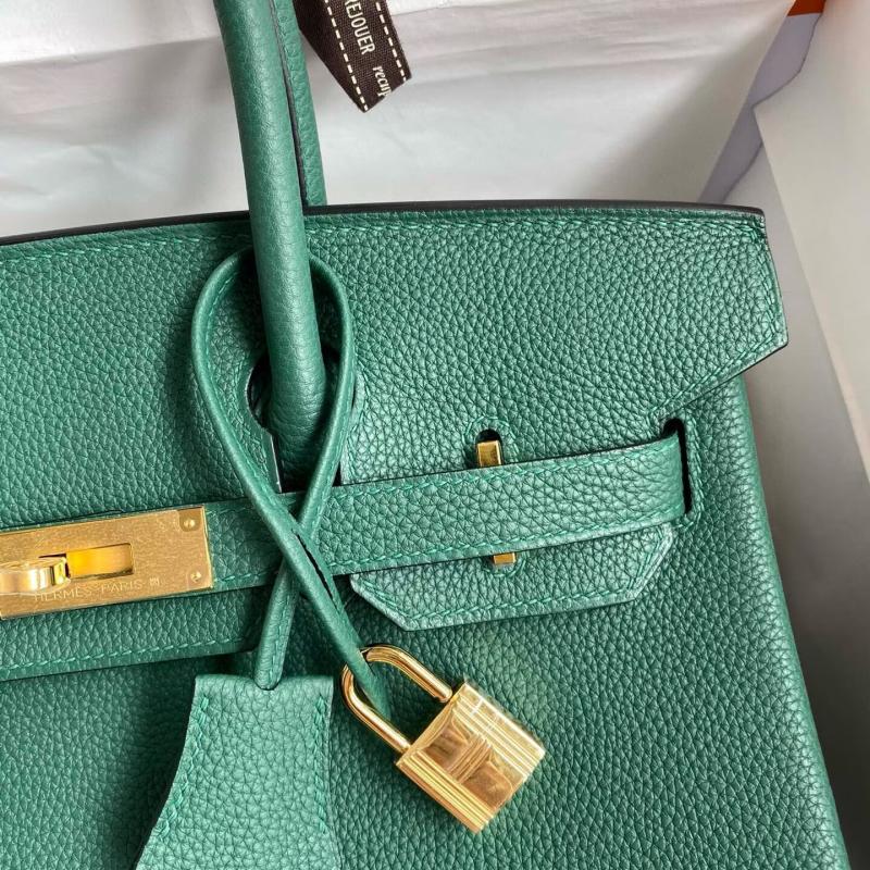 Hermes Birkin Togo Leather Bag Green