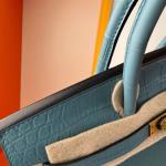 Hermes Birkin Bag togo Leather Nile Crocodile Emerald Green