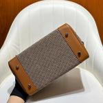 Hermes Birkin Bag togo Leather & Canvas Brown