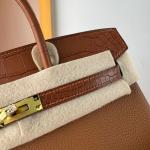 Hermes Birkin Bag togo Leather Nile Crocodile Warm Caramel Brown