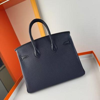 Hermes Birkin Bag togo Leather Nile Crocodile Navy Blue
