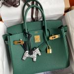 Hermes Birkin Togo Leather Bag Green