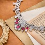 Cartier Necklace & Earring & Ring Ruby Red Accents